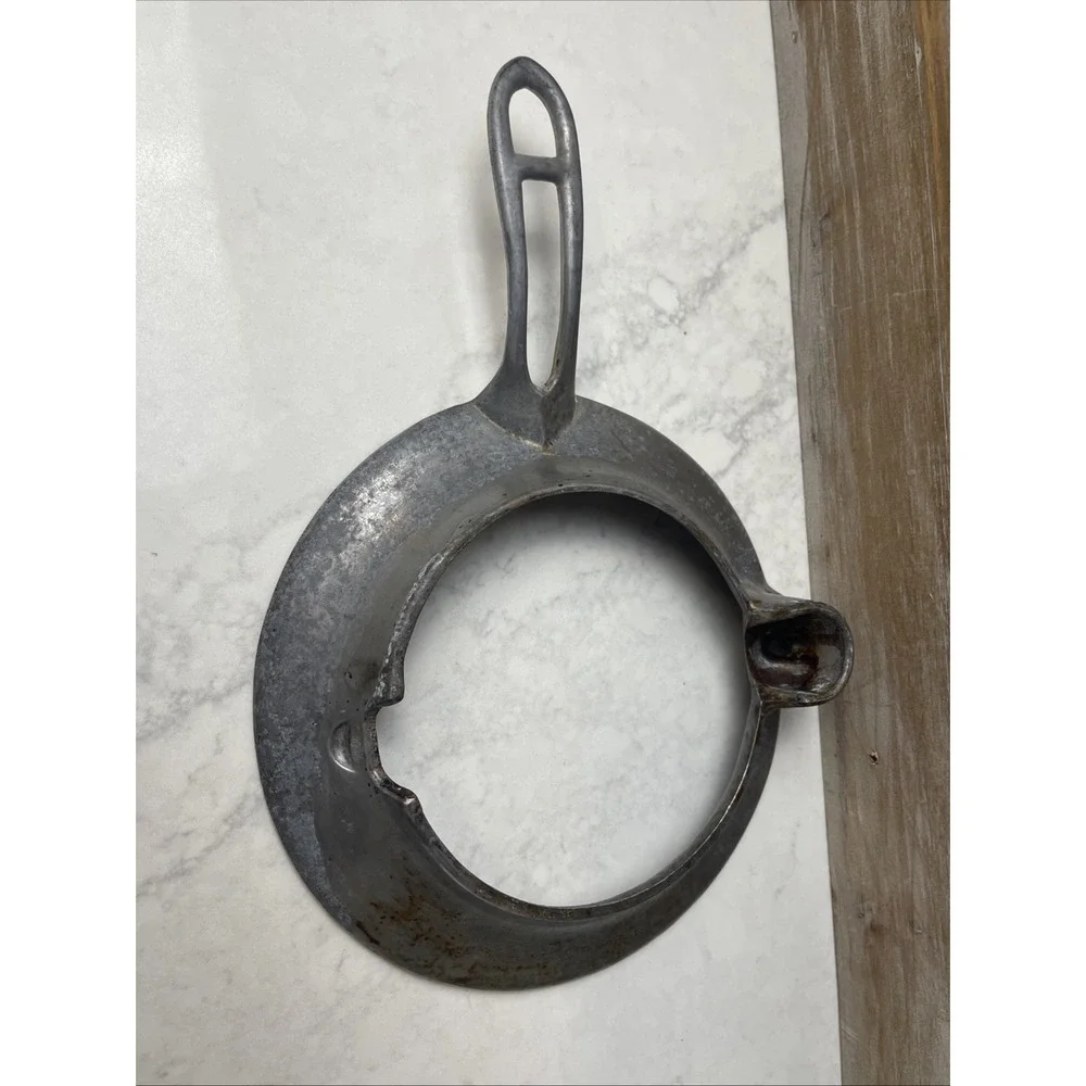Rare Waffle Iron Aluminum Holder Early 1900's Scandinavian